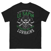 Thumbnail for T-shirt Lorraine noir - Si tu veux pas sentir le sapin