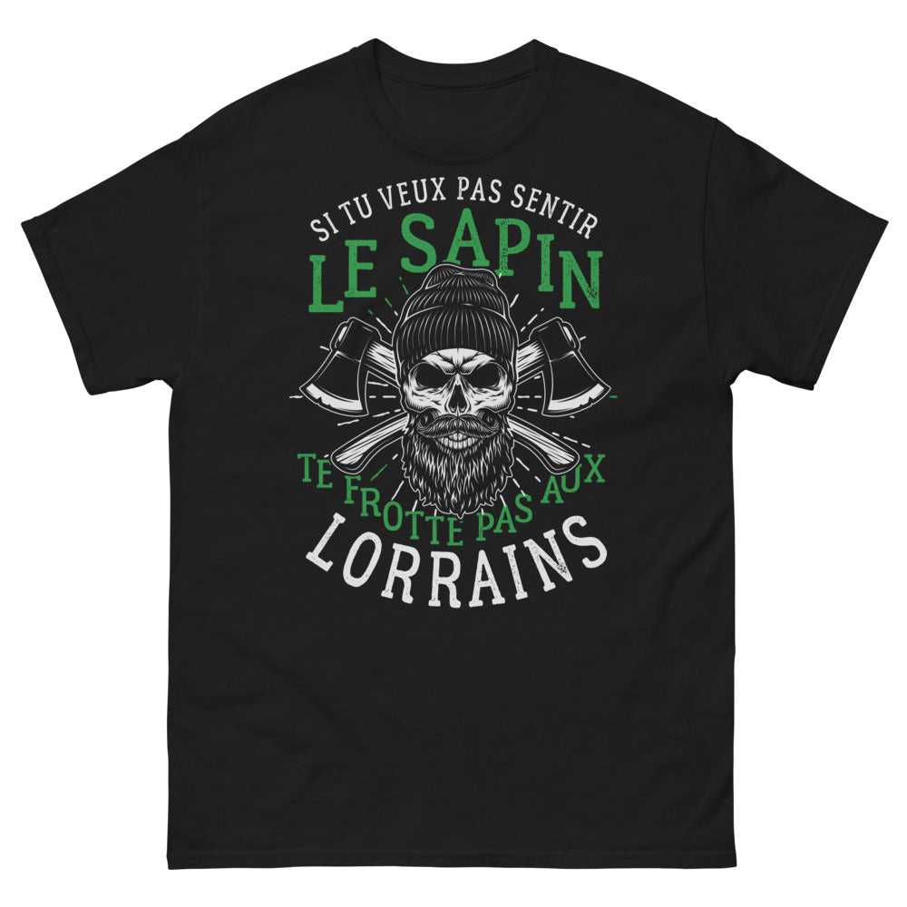 T-shirt Lorraine noir - Ne te frotte pas aux Lorrains