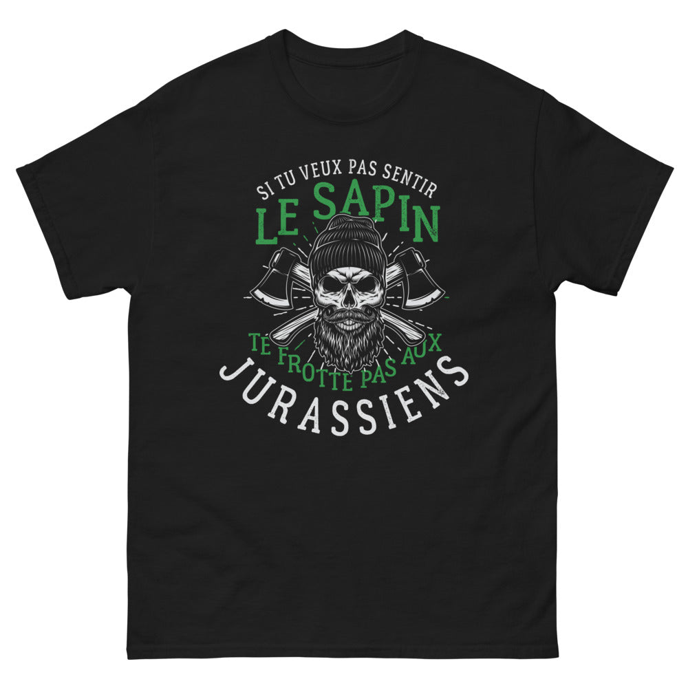 T-shirt Jura noir - Si tu veux pas sentir le sapin