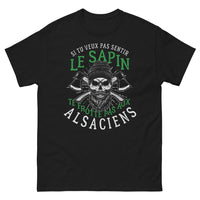 Thumbnail for T-shirt Alsace noir - Si tu veux pas sentir le sapin