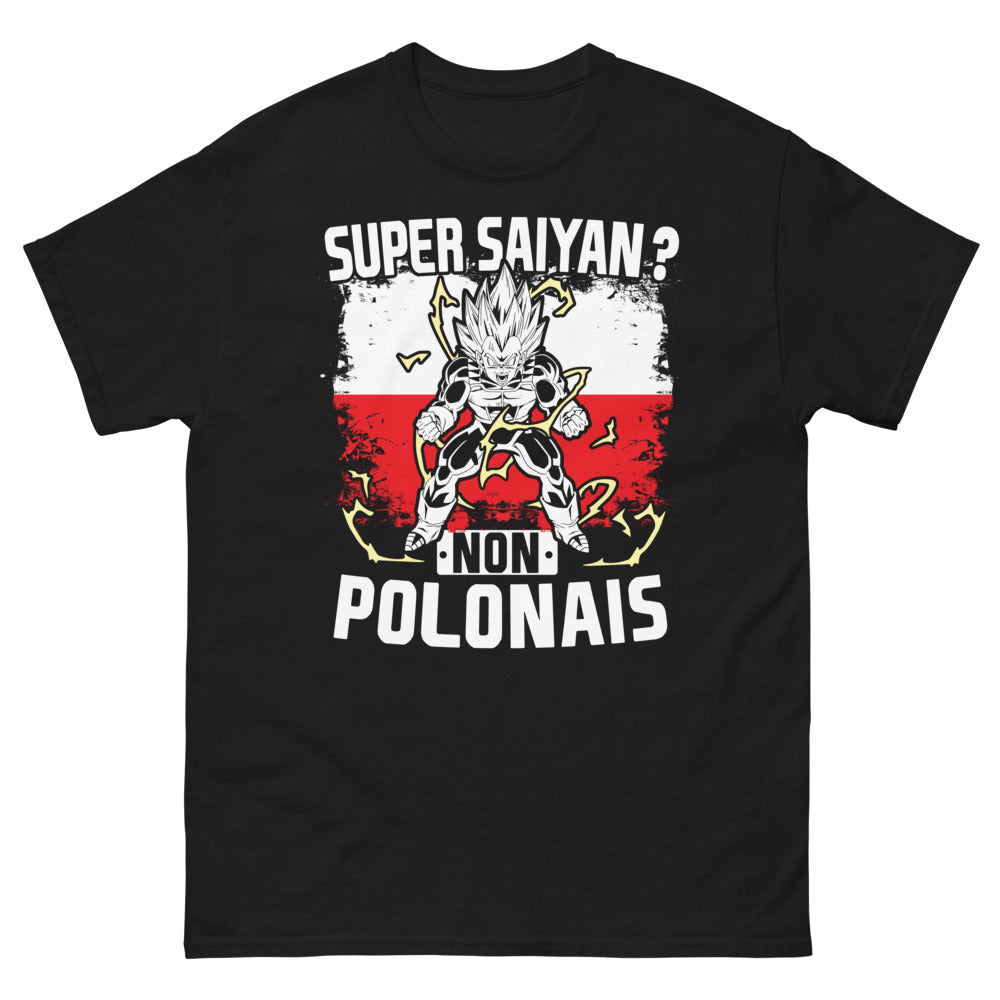 T-shirt Pologne noir - Super Sayen, fierté polonaise