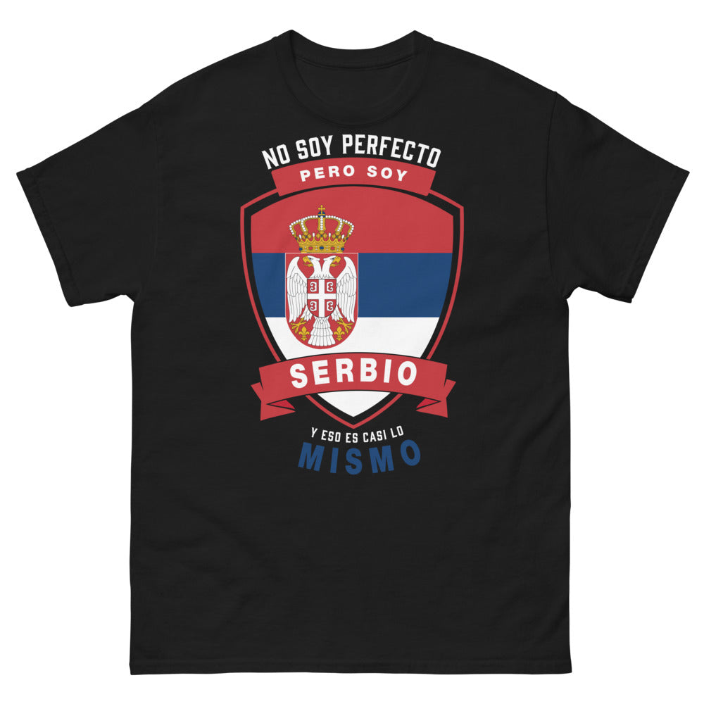 T-shirt Serbie noir - No soy perfecto, pero soy serbio