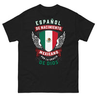 Thumbnail for T-shirt Mexique noir - Español de nacimiento, mexicano por la gracia de Dios