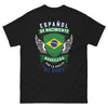 T-shirt Espagne & Brésil noir - Español por Nacimiento, Brasileño por la Gracia de Dios
