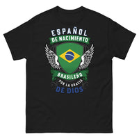 Thumbnail for T-shirt Espagne Brésil noir - Español de Nacimiento, Brasileño por la Gracia de Dios