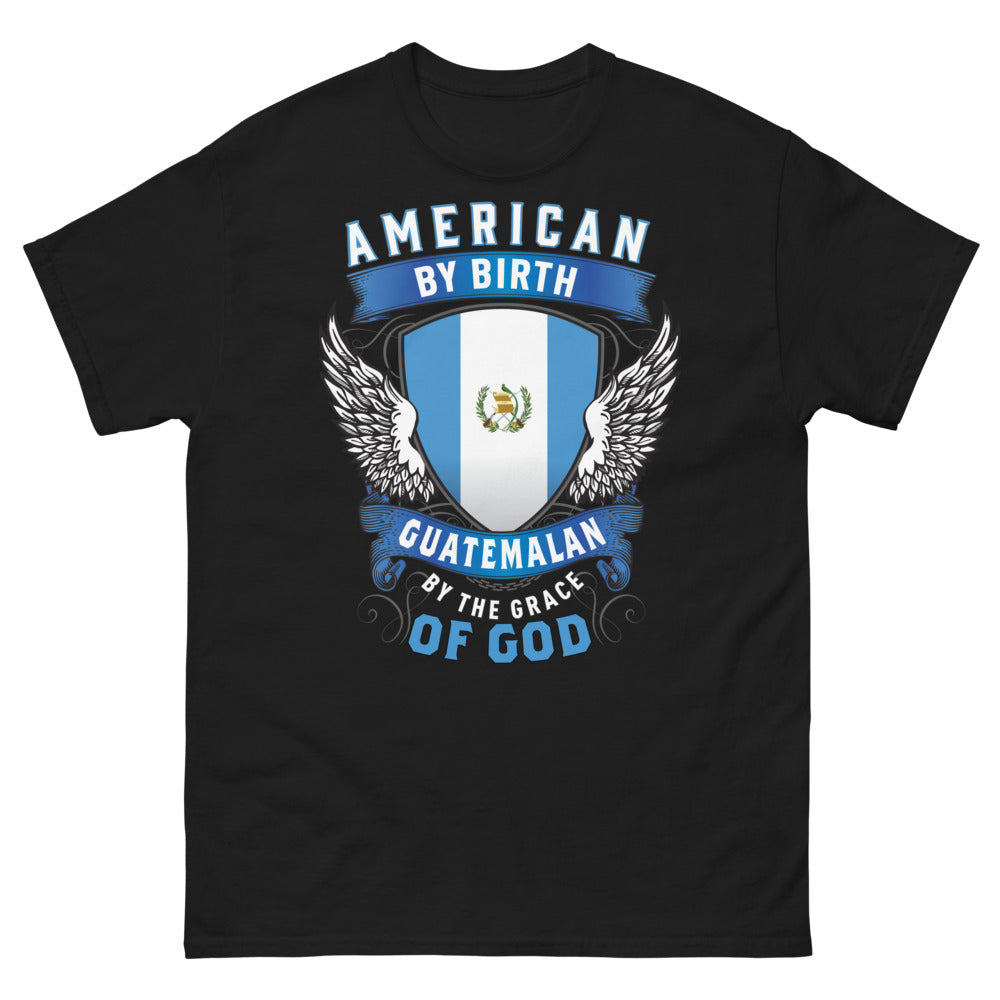 T-shirt USA & Guatemala noir - Proudly American, Gracefully Guatemalan