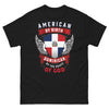 T-shirt USA & République dominicaine noir - American by Birth, Dominican Grace