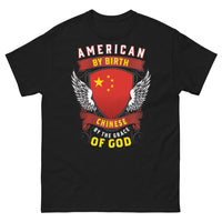 Thumbnail for T-shirt américano-chinois noir - American by Birth, Chinese by Grace of God