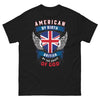 T-shirt américano-britannique noir - American by Birth, British by the Grace of God