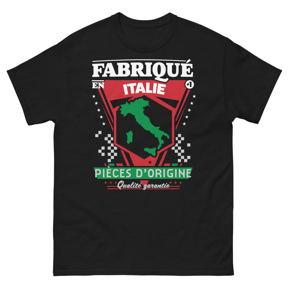 T-shirt Italie noir - L'authenticité garantie