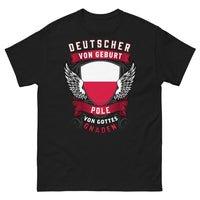Thumbnail for T-shirt Allemagne Pologne noir - Deutscher von Geburt, Pole von Gottes Gnaden