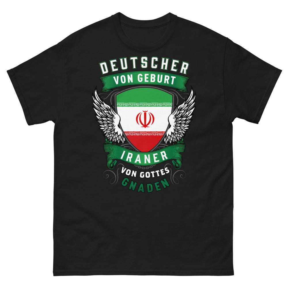 T-shirt Deutsch-Iraner noir - Deutscher von Geburt, Iraner von Gottes Gnaden