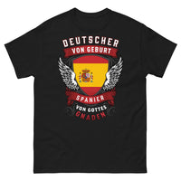 Thumbnail for T-shirt Allemagne Espagne noir - Deutscher von Geburt, Spanier von Gottes Gnaden
