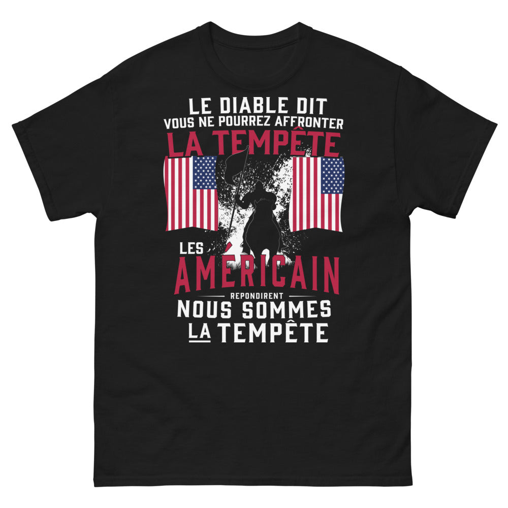 T-shirt Américains noir - La Tempête, les Américains répondent