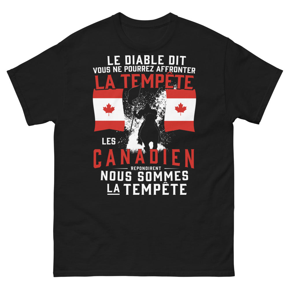 T-shirt tempête canadienne noir - Nous sommes la tempête
