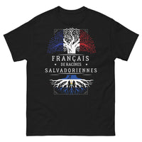 Thumbnail for T-shirt français racines salvadoriennes noir - fièrement français de racines salvadoriennes