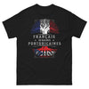 T-shirt France & Porto Rico noir - Français de racines portoricaines