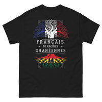 Thumbnail for T-shirt Français de racines ghanéennes noir - style sombre, double héritage