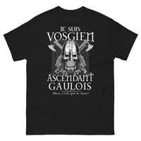 Thumbnail for T-shirt Vosgien noir - Je suis Vosgien ascendant Gaulois