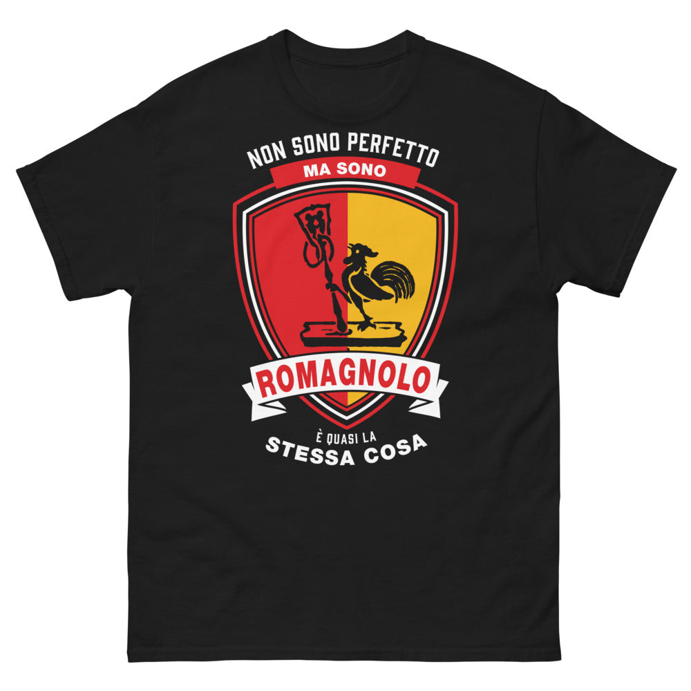 T-shirt Romagnol noir - Non sono perfetto, ma sono Romagnolo