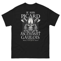 Thumbnail for T-shirt Picardie noir - Je suis picard ascendant gaulois