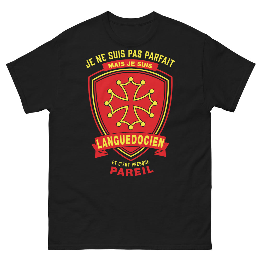 T-shirt Languedoc noir - Je ne suis pas parfait, Languedocien