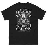 Thumbnail for T-shirt Jura jurassien noir - Je suis jurassien ascendant gaulois