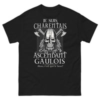 Thumbnail for T-shirt Charentais ascendant Gaulois noir - Je suis Charentais ascendant Gaulois, c'est qui le boss ?