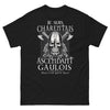 T-shirt Charentais ascendant Gaulois noir - Je suis Charentais ascendant Gaulois, c'est qui le boss ?