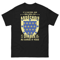 Thumbnail for T-shirt Ardéchois noir - Et le 8e jour Dieu créa les Ardéchois