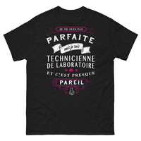 Thumbnail for T-shirt technicienne de laboratoire noir - Je ne suis pas parfaite