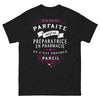 T-shirt préparatrice en pharmacie noir - presque une perfection