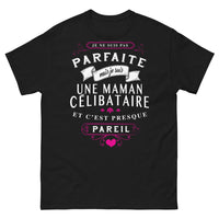 Thumbnail for T-shirt maman célibataire noir - je ne suis pas parfaite