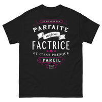 Thumbnail for T-shirt factrice noir - Je ne suis pas parfaite