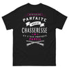 T-shirt chasseresse noir - Je ne suis pas parfaite mais je suis chasseresse