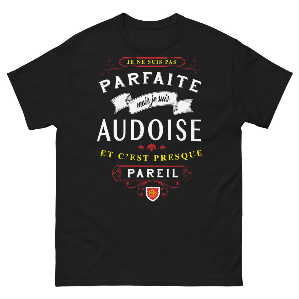 T-shirt Audoise noir - Je ne suis pas parfaite, Audoise