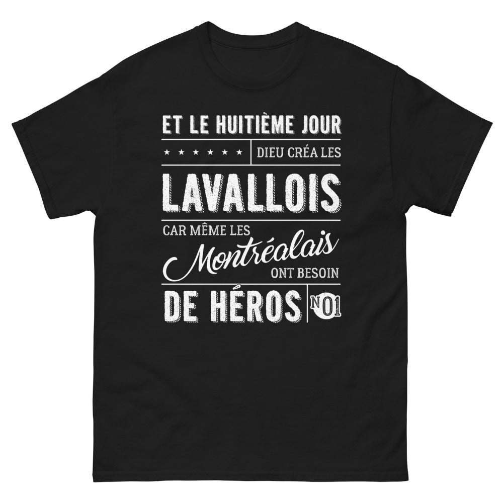 T-shirt Lavallois noir - Et le 8e jour, Dieu créa les Lavallois
