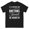 T-shirt Bretagne & Normandie noir - Breton pour Héros Normands