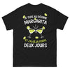T-shirt humour Margarita noir - je suis au régime Margarita