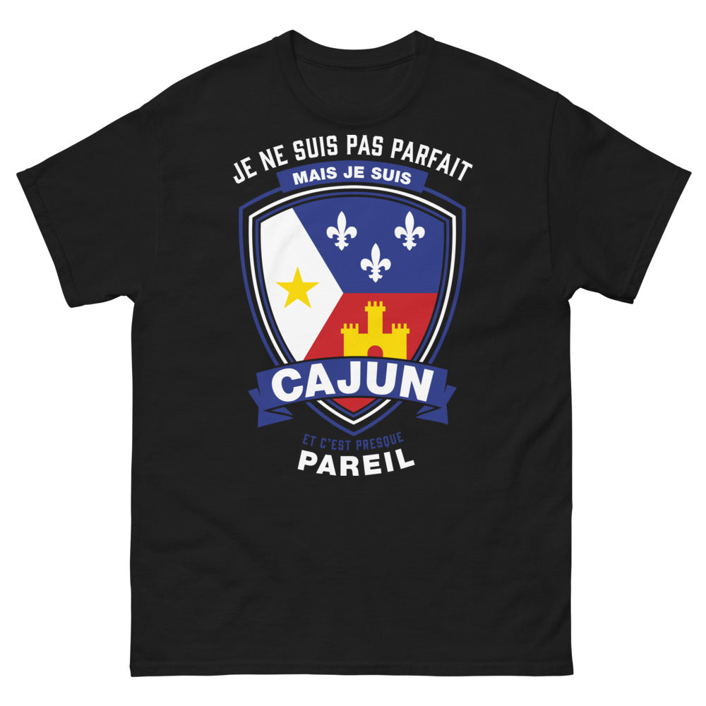 T-shirt Cajun noir - Je ne suis pas parfait, cajun