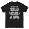 T-shirt Aragon noir - No soy perfecto pero soy Aragonés