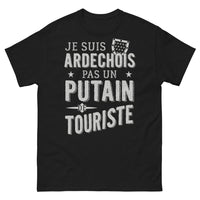 Thumbnail for T-shirt Ardéchois noir - Je suis Ardéchois, pas qu’un touriste