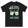 T-shirt Régime Mojito noir - j'ai déjà perdu deux jours