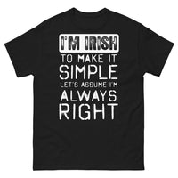 Thumbnail for T-shirt Irlande noir - I'm Irish, Always Right