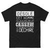 T-shirt caissière noir - déjà pris par une caissière déchirée