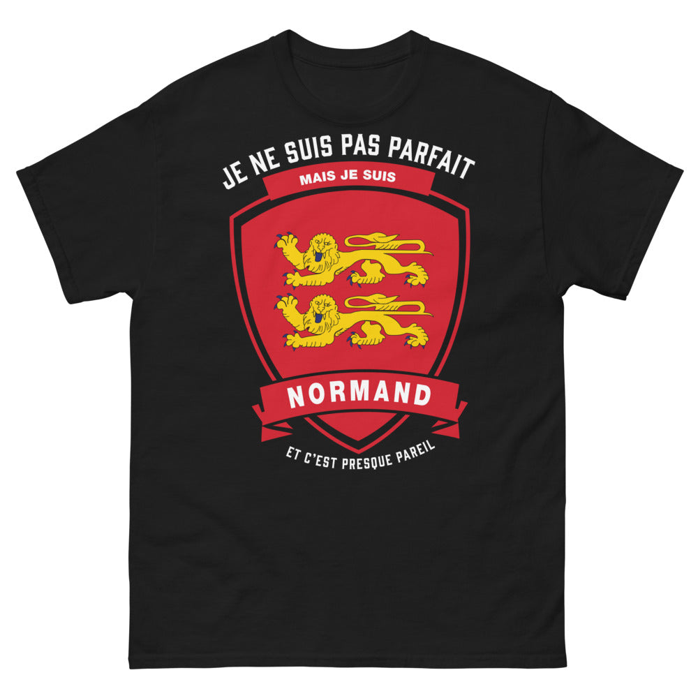 T-shirt Normand noir - Je ne suis pas parfait mais je suis normand