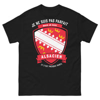 Thumbnail for T-shirt Alsacien noir - Je ne suis pas parfait, mais Alsacien