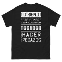 Thumbnail for T-shirt barbero noir - esposo atrapado, humor en español