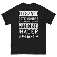 Thumbnail for T-shirt couple espagnol noir - Lo siento, este hombre está pillado