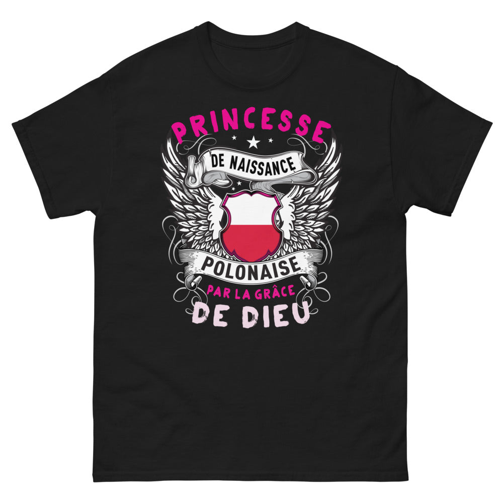T-shirt Pologne noir - Princesse de naissance